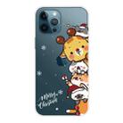 For iPhone 13 Pro Max Christmas Series Transparent TPU Protective Case (Multiple Animals) - 1