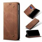 For Xiaomi 11T Pro Denim Texture Casual Style Horizontal Flip Leather Case with Holder & Card Slots & Wallet(Brown) - 1