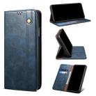 For Xiaomi 11T Pro Simple Wax Crazy Horse Texture Horizontal Flip Leather Case with Card Slots & Holder & Wallet(Navy Blue) - 1