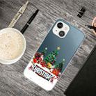 For iPhone 13 Christmas Series Transparent TPU Protective Case(Retro Old Man) - 1