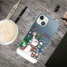 For iPhone 13 Christmas Series Transparent TPU Protective Case(Penguin Family) - 1