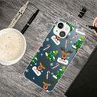 For iPhone 13 Christmas Series Transparent TPU Protective Case(Cane Deer) - 1