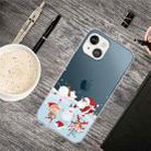 For iPhone 13 Christmas Series Transparent TPU Protective Case(Snow Entertainment) - 1