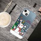 For iPhone 13 mini Christmas Series Transparent TPU Protective Case (Penguin Family) - 1