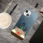 For iPhone 13 mini Christmas Series Transparent TPU Protective Case (Fat Deer) - 1