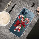 For iPhone 13 Pro Christmas Series Transparent TPU Protective Case (Big Crutch) - 1