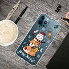 For iPhone 13 Pro Christmas Series Transparent TPU Protective Case (Stacked Doll) - 1