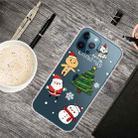 For iPhone 13 Pro Christmas Series Transparent TPU Protective Case (4 Cartoons) - 1