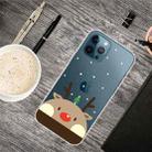 For iPhone 13 Pro Christmas Series Transparent TPU Protective Case (Fat Deer) - 1