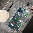 For iPhone 13 Pro Max Christmas Series Transparent TPU Protective Case (Cane Deer) - 1