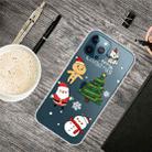 For iPhone 13 Pro Max Christmas Series Transparent TPU Protective Case (4 Cartoons) - 1