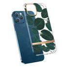 For iPhone 13 High Translucent Electroplating Flower Pattern TPU + PC Shockproof Case(Banana Leaf) - 1