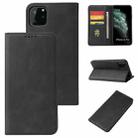 For iPhone 11 Calf Texture Magnetic Horizontal Flip Leather Case with Holder & Card Slots & Wallet (Black) - 1