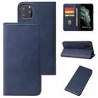For iPhone 11 Calf Texture Magnetic Horizontal Flip Leather Case with Holder & Card Slots & Wallet (Blue) - 1