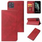 For iPhone 11 Pro Max Calf Texture Magnetic Horizontal Flip Leather Case with Holder & Card Slots & Wallet (Red) - 1