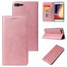 Calf Texture Magnetic Horizontal Flip Leather Case with Holder & Card Slots & Wallet For iPhone 8 Plus / 7 Plus(Pink) - 1