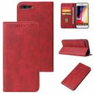 Calf Texture Magnetic Horizontal Flip Leather Case with Holder & Card Slots & Wallet For iPhone 8 Plus / 7 Plus(Red) - 1