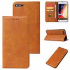 Calf Texture Magnetic Horizontal Flip Leather Case with Holder & Card Slots & Wallet For iPhone 8 Plus / 7 Plus(Yellow) - 1