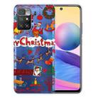 For Xiaomi Redmi 10 Christmas Series Transparent TPU Protective Case(Christmas Stamp) - 1