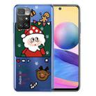 For Xiaomi Redmi 10 Christmas Series Transparent TPU Protective Case(Page Old Man) - 1