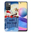 For Xiaomi Redmi 10 Christmas Series Transparent TPU Protective Case(Wall-climbing Snowman) - 1