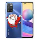 For Xiaomi Redmi 10 Christmas Series Transparent TPU Protective Case(Look to The Sky Old Man) - 1