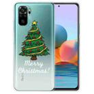 For Xiaomi Redmi Note 10 4G Christmas Series Transparent TPU Protective Case(Small Christmas Tree) - 1