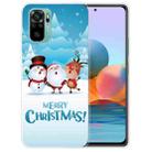 For Xiaomi Redmi Note 10 4G Christmas Series Transparent TPU Protective Case(Singing Snowman Deer) - 1