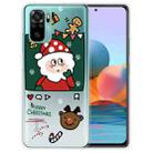 For Xiaomi Redmi Note 10 4G Christmas Series Transparent TPU Protective Case(Page Old Man) - 1