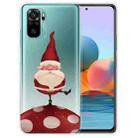 For Xiaomi Redmi Note 10 4G Christmas Series Transparent TPU Protective Case(Acrobatic Snowman) - 1