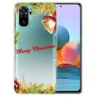 For Xiaomi Redmi Note 10 4G Christmas Series Transparent TPU Protective Case(Wheatgrass Bell) - 1