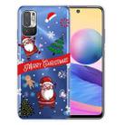 For Xiaomi Redmi Note 10 5G Christmas Series Transparent TPU Protective Case(Question Mark Old Man) - 1