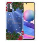 For Xiaomi Redmi Note 10 5G Christmas Series Transparent TPU Protective Case(Safflower Leaves) - 1