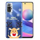 For Xiaomi Redmi Note 10 Pro 4G Christmas Series Transparent TPU Protective Case(Raise Hand Deer) - 1