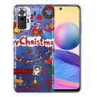 For Xiaomi Redmi Note 10 Pro 4G Christmas Series Transparent TPU Protective Case(Christmas Stamp) - 1