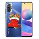 For Xiaomi Redmi Note 10 Pro 4G Christmas Series Transparent TPU Protective Case(Christmas Big Shoes) - 1