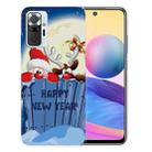 For Xiaomi Redmi Note 10 Pro 4G Christmas Series Transparent TPU Protective Case(Wall-climbing Snowman) - 1