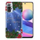 For Xiaomi Redmi Note 10 Pro 4G Christmas Series Transparent TPU Protective Case(Safflower Leaves) - 1