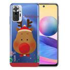 For Xiaomi Redmi Note 10 Pro 4G Christmas Series Transparent TPU Protective Case(Big Nosed Deer) - 1