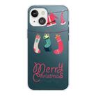 For iPhone 13 mini Christmas Series Transparent TPU Protective Case (Christmas Suit) - 1