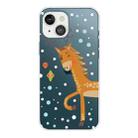 Christmas Series Transparent TPU Protective Case For iPhone 13(Stag Deer) - 1