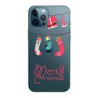 For iPhone 13 Pro Christmas Series Transparent TPU Protective Case (Christmas Suit) - 1