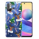 For Xiaomi Redmi Note 10 5G Christmas Series Transparent TPU Protective Case(Cane Deer) - 1