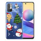 For Xiaomi Redmi Note 10 5G Christmas Series Transparent TPU Protective Case(4 Cartoons) - 1