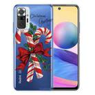 For Xiaomi Redmi Note 10 Pro 4G Christmas Series Transparent TPU Protective Case(Big Crutch) - 1