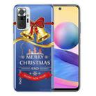 For Xiaomi Redmi Note 10 Pro 4G Christmas Series Transparent TPU Protective Case(Golden Bell) - 1