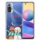 For Xiaomi Redmi Note 10 Pro 4G Christmas Series Transparent TPU Protective Case(Take Picture Bear Snowman) - 1