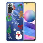 For Xiaomi Redmi Note 10 Pro 4G Christmas Series Transparent TPU Protective Case(Simple Snowman) - 1