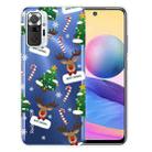 For Xiaomi Redmi Note 10 Pro 4G Christmas Series Transparent TPU Protective Case(Cane Deer) - 1