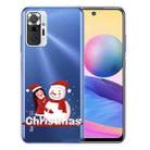 For Xiaomi Redmi Note 10 Pro 4G Christmas Series Transparent TPU Protective Case(Girl Snowman) - 1